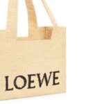 LOEWE FONT TOTE MEDIUM BAG IN RAFFIA