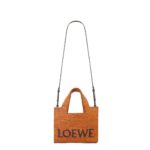 LOEWE FONT TOTE SMALL BAG IN RAFFIA