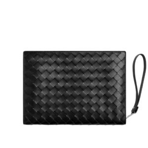 BOTTEGA VENETA SMALL INTRECCIATE DOCUMENT CASE WITH WRISTLED