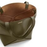 LOEWE PUZZLE FOLD TOTE MINI BAG IN SHINY CALFSKIN