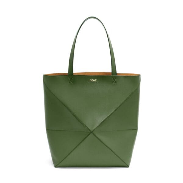 LOEWE PUZZLE FOLD TOTE XL BAG IN SHINY CALFSKIN