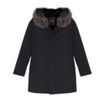YVES SALOMON ICONIC COTTON BLEND AND FUR PARKA