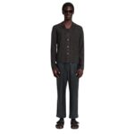NANUSHKA TORBEN RIBBED MERINO BLEND SHIRT BLACK