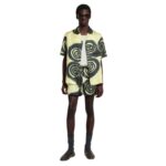 NANUSHKA BODIL PRINTED SILK-TWILL SHIRT SPIRAL SPRAY