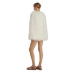 YVES SALOMON LONG FEATHER CAPE