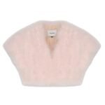 YVES SALOMON CROPPED FEATHER BOLERO