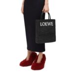 LOEWE STANDARD A4 TOTE BAG IN RAFFIA