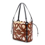 LOEWE ANAGRAM CUT OUT TOTE BAG IN CALFSKIN