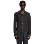 NANUSHKA TORBEN RIBBED MERINO BLEND SHIRT BLACK