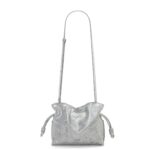 LOEWE MINI FLAMENCO CLUTCH BAG IN METALLIC