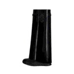 GIVENCHY SHARK LOCK BIKER BOOTS IN PATENT LEATHER
