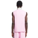 NANUSHKA SEMME SILK VISCOSE TWEED VEST PINK