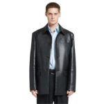 NANUSHKA DANICK REGENERATED LEATHER JACKET BLACK