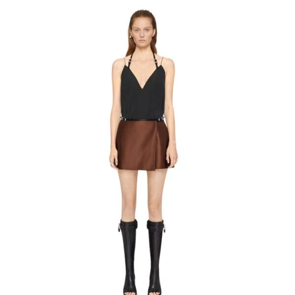 GIVENCHY VOYOU TOP IN COTTON TAFFETAS