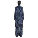 DRIES VAN NOTEN EMBROIDERED COAT INDIGO
