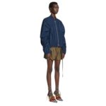 DRIES VAN NOTEN RUFFLED BOMBER NAVY