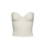 MAGDA BUTRYM CABLE KNIT CORSET IN CREAM