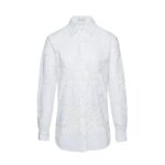 MAGDA BUTRYM CLASSIC COTTON BUTTON UP SHIRT IN WHITE LACE