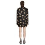DRIES VAN NOTEN QUILTED SILK BLAZER BLACK