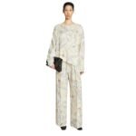 DRIES VAN NOTEN ASYMMETRICAL TOP BLUE