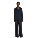 DRIES VAN NOTEN COTTON BLAZER SHIRT NAVY
