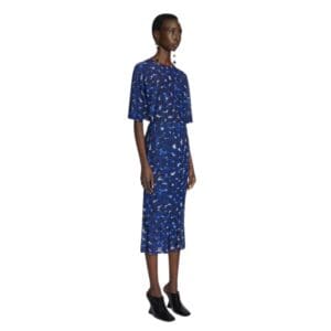 DRIES VAN NOTEN SHEER OVERSIZED TEE BLUE