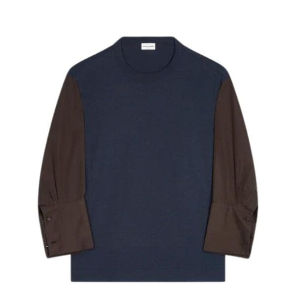 DRIES VAN NOTEN CONTRAST SLEEVES T-SHIRT