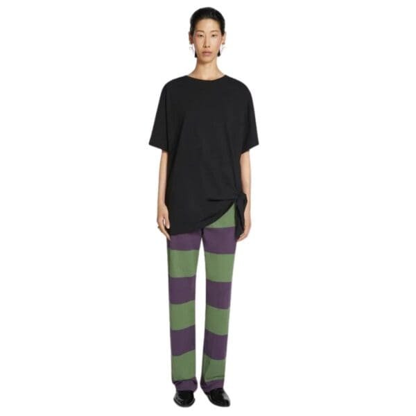 DRIES VAN NOTEN DRAPED KNOT TEE BLACK