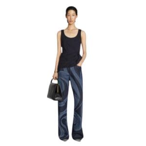 DRIES VAN NOTEN DRAPED TANK TOP NAVY