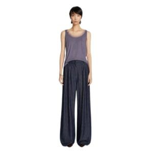 DRIES VAN NOTEN RIBBON TANK TOP ANTHRACITE