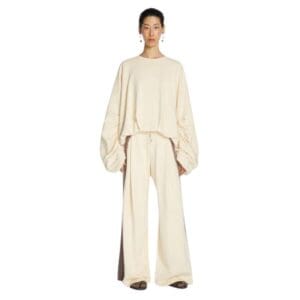 DRIES VAN NOTEN DRAPED SWEATSHIRT IVORY