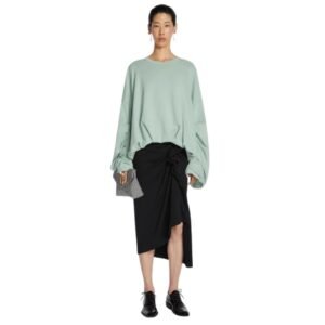 DRIES VAN NOTEN DRAPED SWEATSHIRT MINT