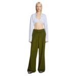 DRIES VAN NOTEN KNOTTED COTTON SHIRT LIGHT BLUE