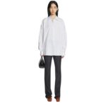 DRIES VAN NOTEN COTTON COCOON SHIRT WHITE