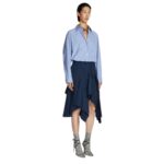 DRIES VAN NOTEN COCOON SHIRT LIGHT BLUE