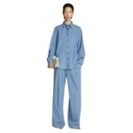 DRIES VAN NOTEN DENIM COCOON SHIRT LIGHT BLUE