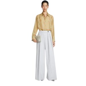 DRIES VAN NOTEN PRINTED SILK SHIRT PEACH