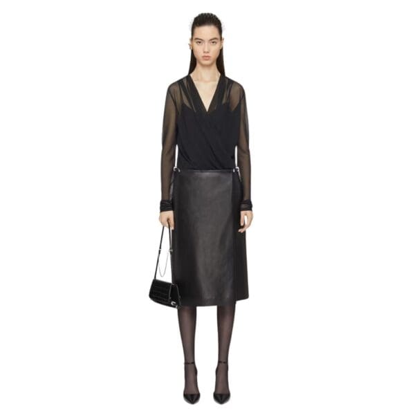 GIVENCHY DRAPED BLOUSE IN JERSEY