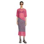 DRIES VAN NOTEN SHEER OVERSIZED TEE RED