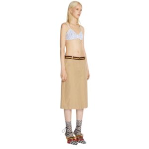 DRIES VAN NOTEN STRIPED BRA TOP LIGHT BLUE