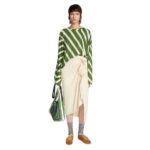 DRIES VAN NOTEN ASYMMETRICAL TEE GREEN