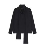 GIVENCHY BLOUSE IN SILK WITH LONG REMOVABLE LAVALLIERE