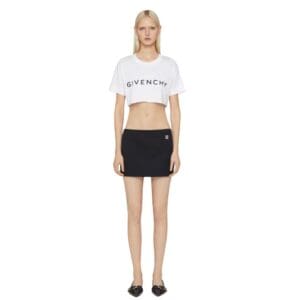 GIVENCHY ARCHETYPE CROPPED T-SHIRT IN COTTON