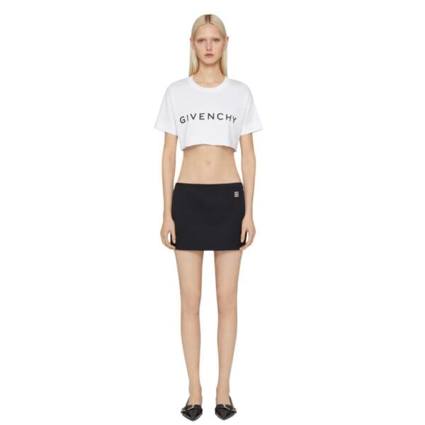 GIVENCHY ARCHETYPE CROPPED T-SHIRT IN COTTON