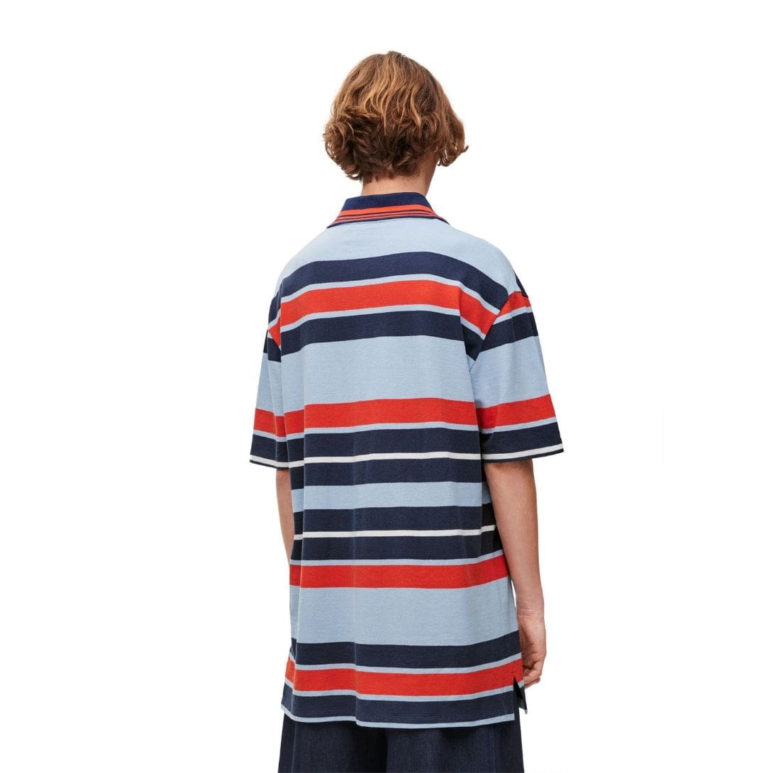 LOEWE OVERSIZED FIT POLO IN COTTON AND LINEN