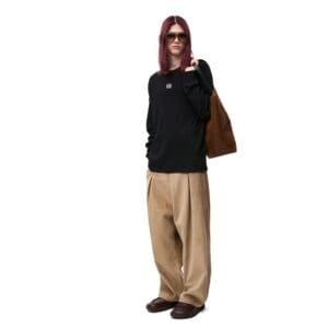 LOEWE OVERSIZED FIT LONG SLEEVE T SHIRT IN COTTON