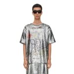 LOEWE LOOSE FIT T SHIRT IN SEQUINS