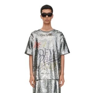 LOEWE LOOSE FIT T SHIRT IN SEQUINS