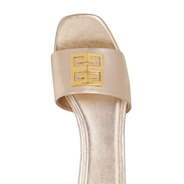 GIVENCHY 4G FLAT MULES IN LAMINATED LEATHER