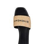 GIVENCHY 4G FLAT MULES IN RAFFIA